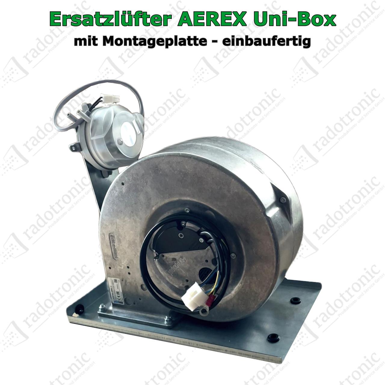 Ersatzventilator komplett für Aerex Uni-Box R-300-01 (Modell bis ca. 2017/18)